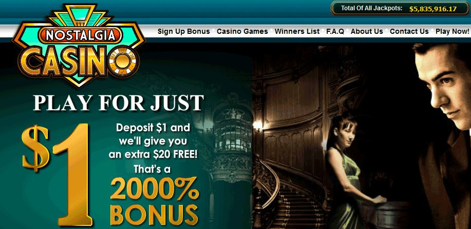 Deposit $1 and get $20 free with 2000% bonus