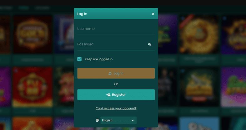 Log in or register new account at Nostalgia Casino 